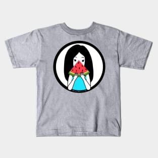 Watermelon Girl Kids T-Shirt